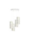 Emibig Pendant Chandelier for 4 Bulbs E27 White