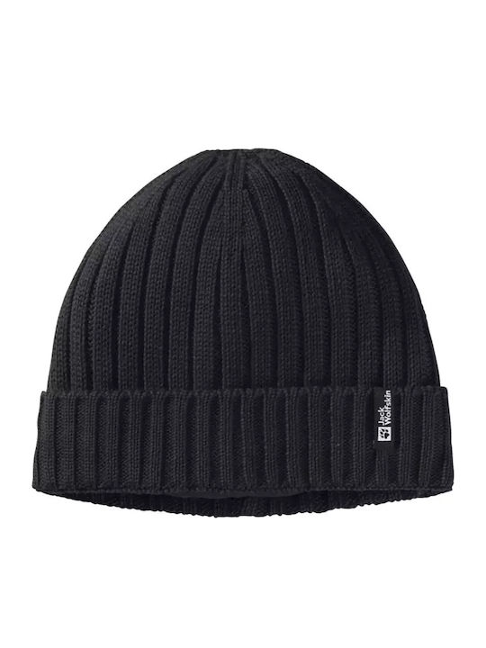 Beanie Unisex Beanie with Rib Knit in Black color