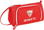 Sevilla Fútbol Club Fabric Red Pencil Case with 1 Compartment