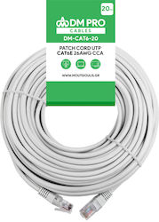 DM Pro DM-CAT6-20 U/UTP Cat.6e Καλώδιο Ethernet 20m Γκρι