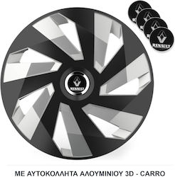 Versaco Car Hubcap Set Stratos with Renault Emb...