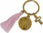 Christening Charm Keychain Pink 1pcs