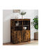 Sideboard Wooden Smoky Oak 81x37x100cm