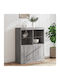 Sideboard Wooden Grey Sonoma 81x37x100cm