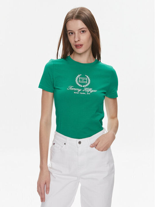 Tommy Hilfiger Γυναικείο T-shirt Πράσινο