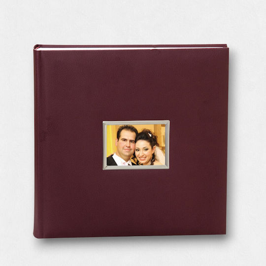 Artifact Άλμπουμ Metal Frame Maroon 50 Σελίδων Μπορντό από Δερματίνη 32x32εκ.