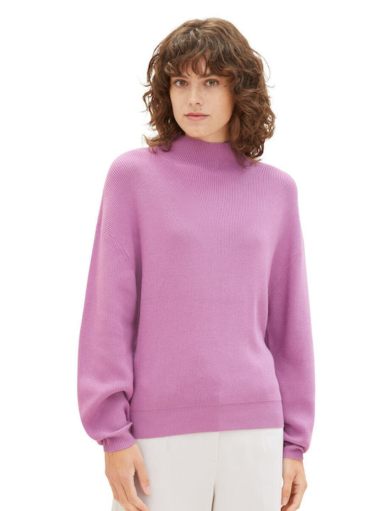 Tom Tailor Women's Long Sleeve Sweater Turtleneck Lilacc