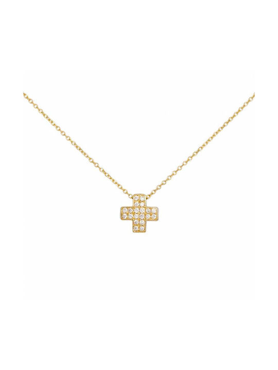 Damen Gold Kreuz 18K