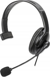 Manhattan Mono USB Headset On Ear Multimedia Ακουστικά με μικρόφωνο και σύνδεση USB-A