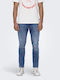 Men's Jeans Pants with Regular Fit Medium Blue Denim