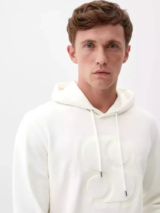 S.Oliver Men's Sweatshirt with Hood White