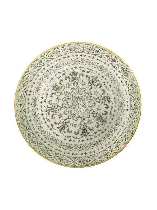 Oriana Ferelli Serving Platter made of Porcelain Vintage Beige with Diameter 31cm