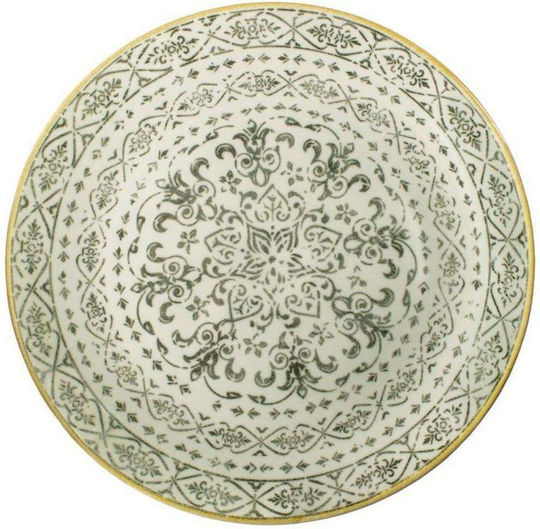 Oriana Ferelli Serving Platter made of Porcelain Vintage Beige with Diameter 31cm