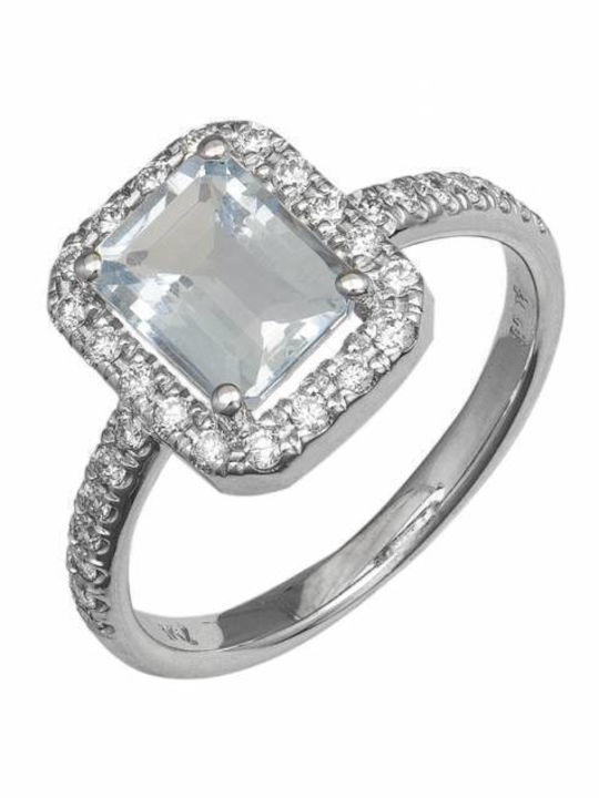 Women's White Gold Ring 18K