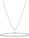 Kiriakos Gofas Set with Necklace & Bracelet from White Gold 14K with Stones