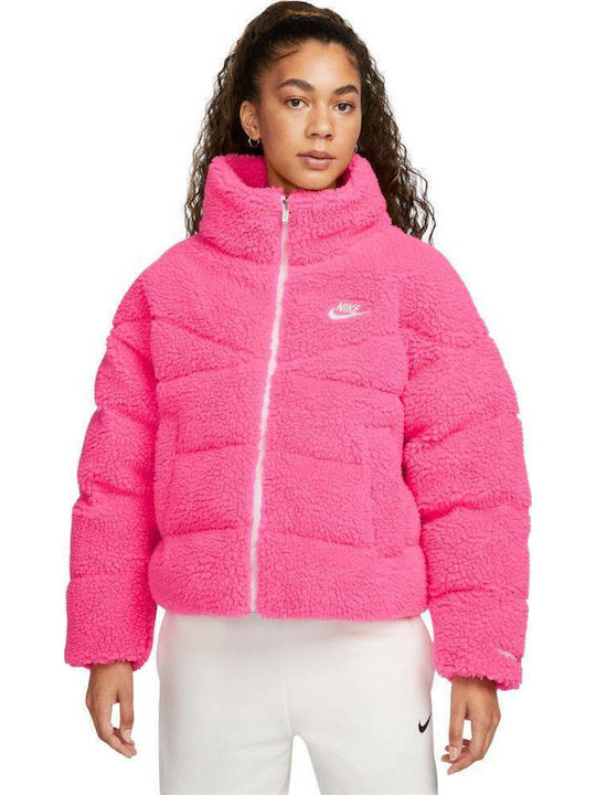 pink nike bubble jacket