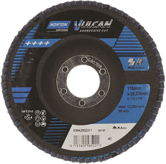 Norton Δίσκος Λείανσης Αλουμινίου 115mm Σετ 10τμχ