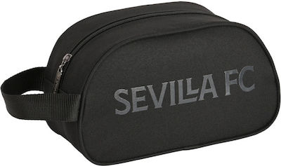 Sevilla Fútbol Club Fabric Black Pencil Case with 1 Compartment