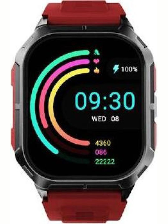 HiFuture FutureFit Ultra 3 Smartwatch with Heart Rate Monitor (Red)