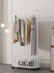 Viosarp Floor Garment Rack made of Metal White 60x32x170cm