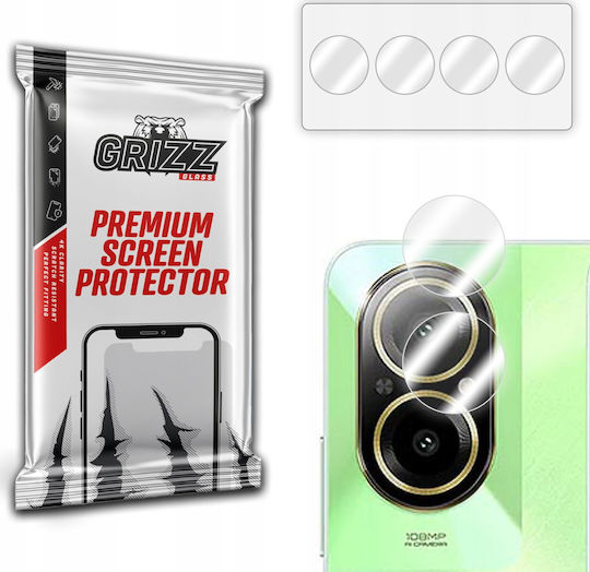 GrizzGlass Hybridglass Camera Protection Tempered Glass Transparent for the Realme C67.