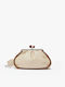 Leder Damentasche Umhängetasche Beige