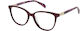 Tous Weiblich Kunststoff Brillenrahmen Schmetterling Burgundisch TOB28 08LA