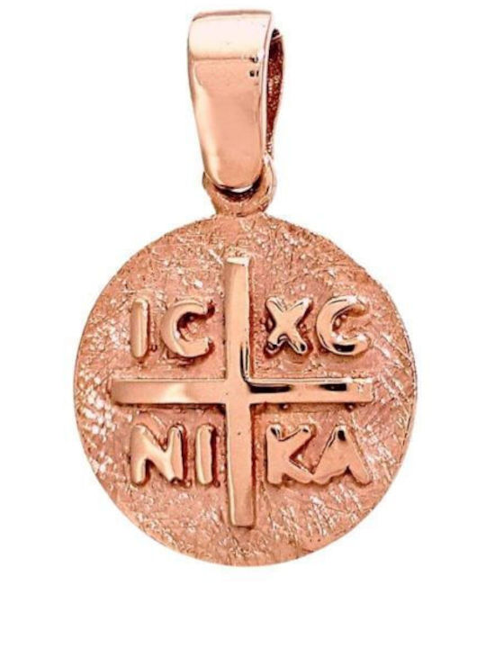 Skaras Jewels Charm Φυλαχτό Κωνσταντινάτο από Ροζ Χρυσό 9Κ