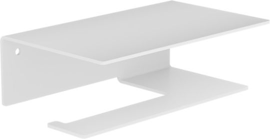 Verdi Wall-mounted Paper Holder Metallic White