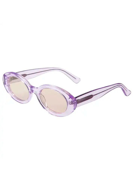 Hanok Women's Sunglasses with Purple Plastic Frame and Purple Polarized Lens HNKHC037-3