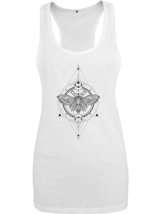 Mister Tee Summer Women's Cotton Blouse Sleeveless White