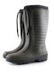 Love4shoes Non-Slip Work Wellies with Fur Khaki
