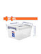 Wadfow Plastic Storage Box with Lid Transparent 64x44.6x31.3cm