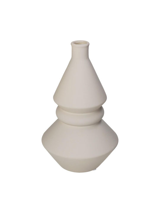 ArteLibre Decorative Vase Beige 14x14cm