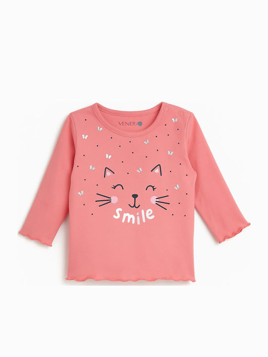 Bluză pentru copii Cu mânecă lungă  Pink Smile