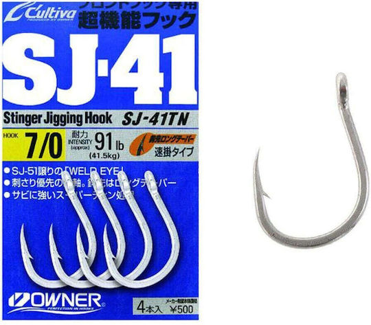 Owner Jigging Hook Sj 41 Tn Риболовно кукло No9