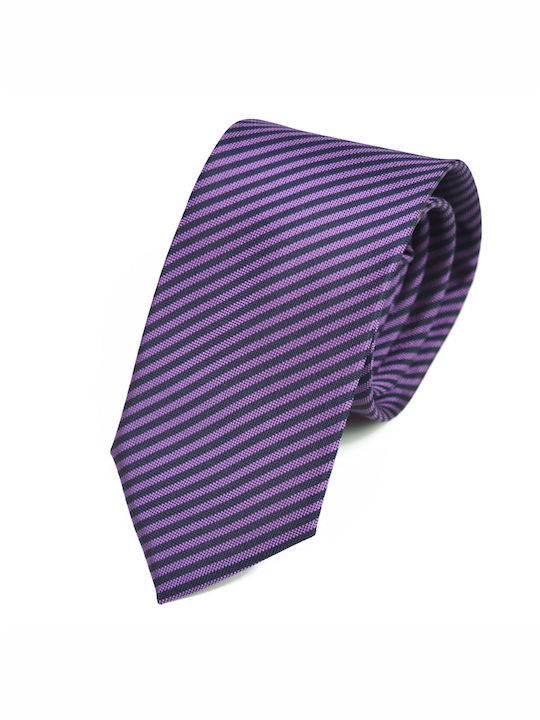 Messaggero Men's Tie Silk Printed in Purple Color