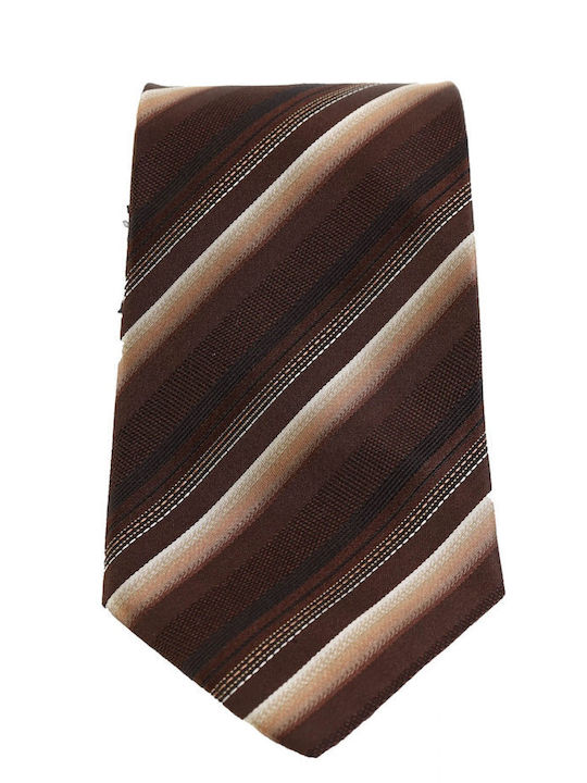 Hugo Boss Men's Tie Silk Printed in Brown Color