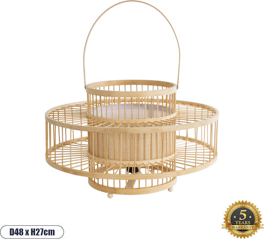 GloboStar Decorative Lamp with Socket for Bulb E27 Beige