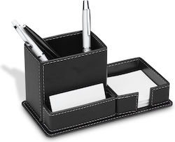 Leather Desk Organizer in Black Color