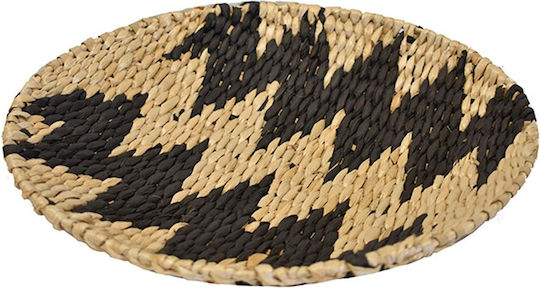 Decostar Black Wicker Plate Wall Decor 35x35cm