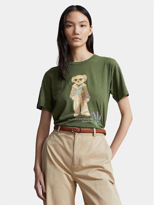 Ralph Lauren Bear Women's T-shirt Πράσινο