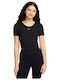 Sportswear Women's Athletic Blouse Short Sleeve Black