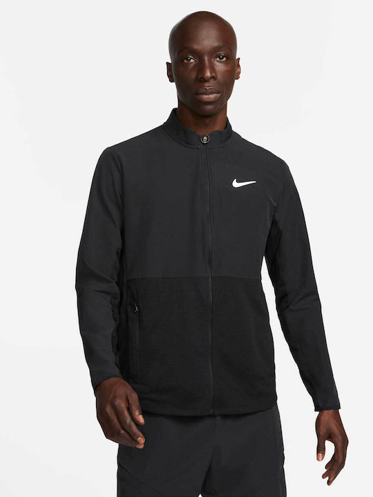 Nike Herren Winter Jacke Lässig Wasserdicht Μαύρο (Black)