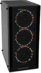 iBox Cetus 903 Gaming Midi Tower Κουτί Υπολογιστή με Πλαϊνό Παράθυρο Μαύρο