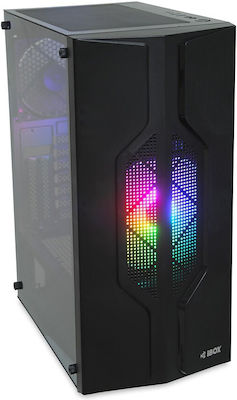 iBox Cetus 908 Gaming Midi Tower Computer Case with Window Panel Black