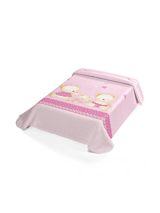 Belpla Blanket Spanish Cot Ster 663 Velvet Pink...