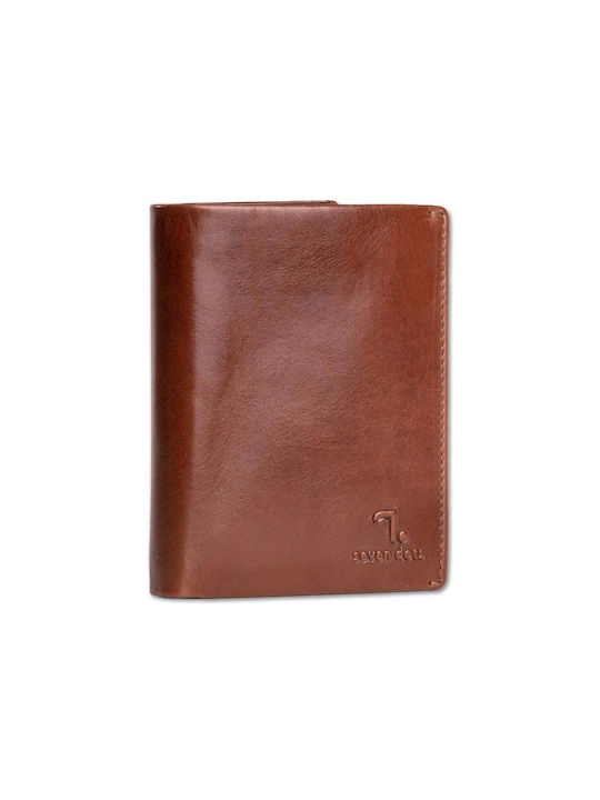 7.Dots Men's Leather Wallet Tabac Brown