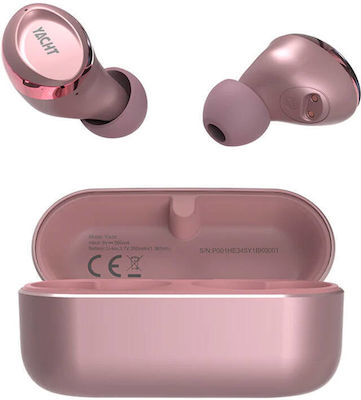 HiFuture YACHT In-ear Bluetooth Handsfree Earphones with Sweat Resistance and Charging Case Rose Golά