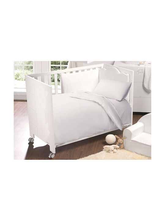 MayHome Baby Duvet Cover Set With Pillowcase White 120x160cm